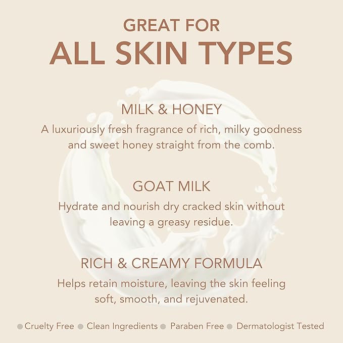 Dionis - Goat Milk Skincare Scented Hand Cream (1 oz) Set of 6, Moisturizing Lotion for Dry Skin, Good for Sensitive Skin, Cruelty-free and Paraben-free (Milk & Honey)