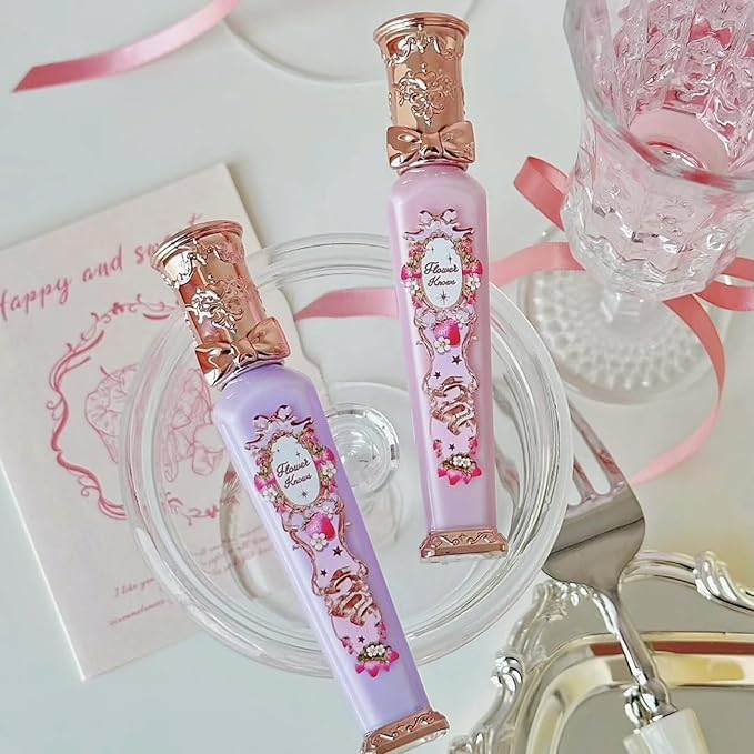 Flower Knows Violet Strawberry Rococo Glowy Lip Gloss,Moisturizing Shine Lip Oil,Hydrating Glitter Lip Plumper Makeup for Girls&Women,Vegan & Cruelty-Free,0.12 Fl Oz,1 Count(G02 Rasberry Booze)