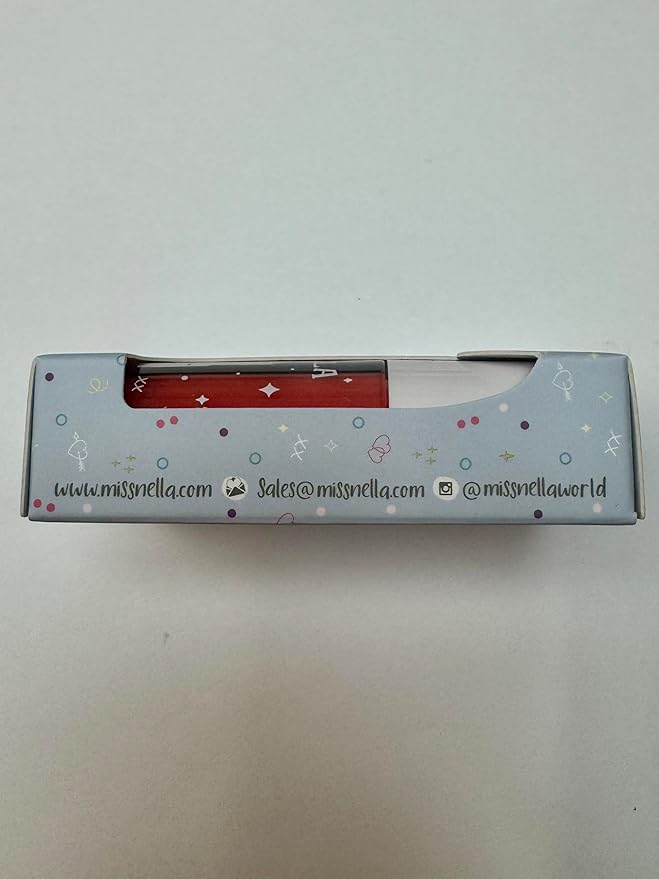 MISS NELLA Fairy Kiss Lip Gloss, Red hydrating children Lip Gloss, watermelon scent, gentle on the skin. gives a sheer kiss of colour, with extra shine.