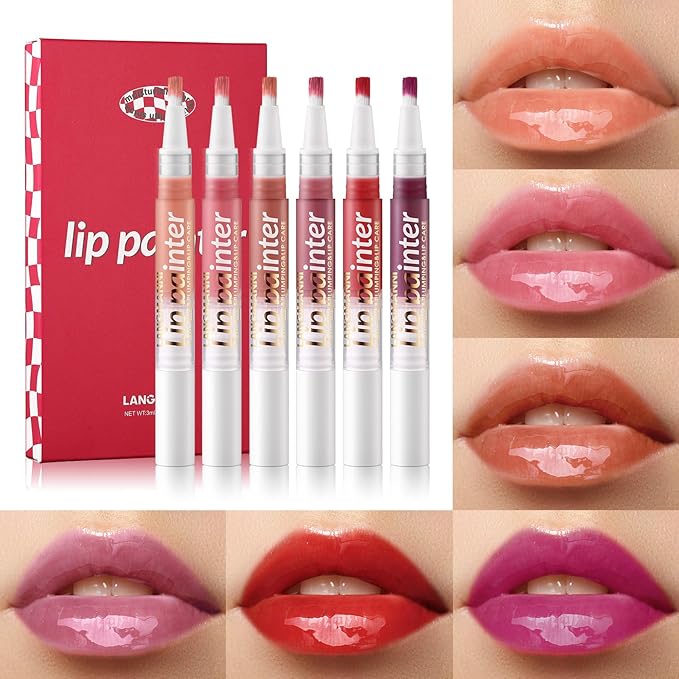 Hydrating Glow Lip Oil Gloss, High Pigment Red Lip
