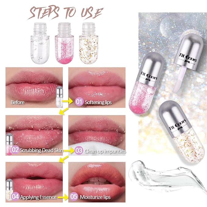 3 Color Scrub Lip Oil Hydrating Tinted Plump Hydrating