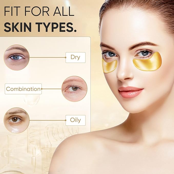 20pcs/10pairs under eye patches gold