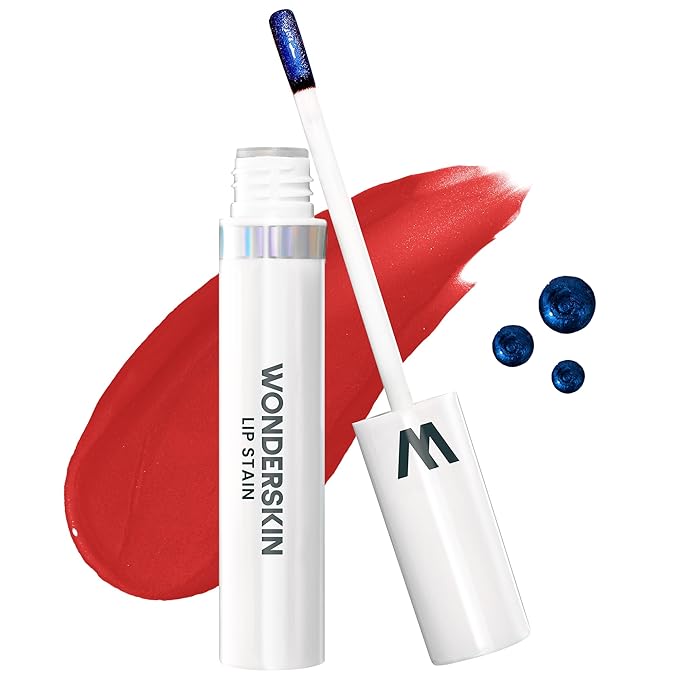 Wonderskin Wonder Blading Lip Stain Masque - Long Lasting, Waterproof and Transfer Proof Red Lip Tint, Matte Finish Peel Off Makeup (Hayley Masque)