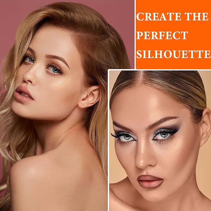 Cream Contour Sticks,Smooth Shimmer Highlighter Makeup Stick,Lightweight Multi for Women(#03)