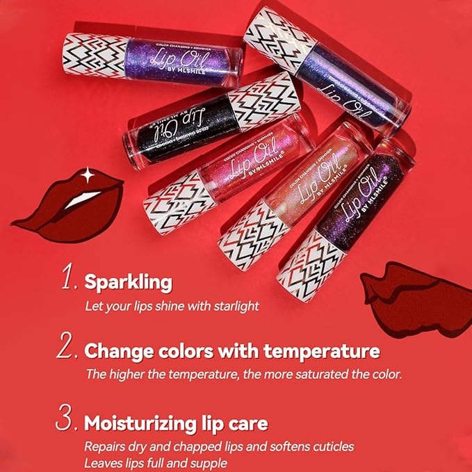 Boss Up Color Changing Lip Oil, Shimmering Temperature Lip