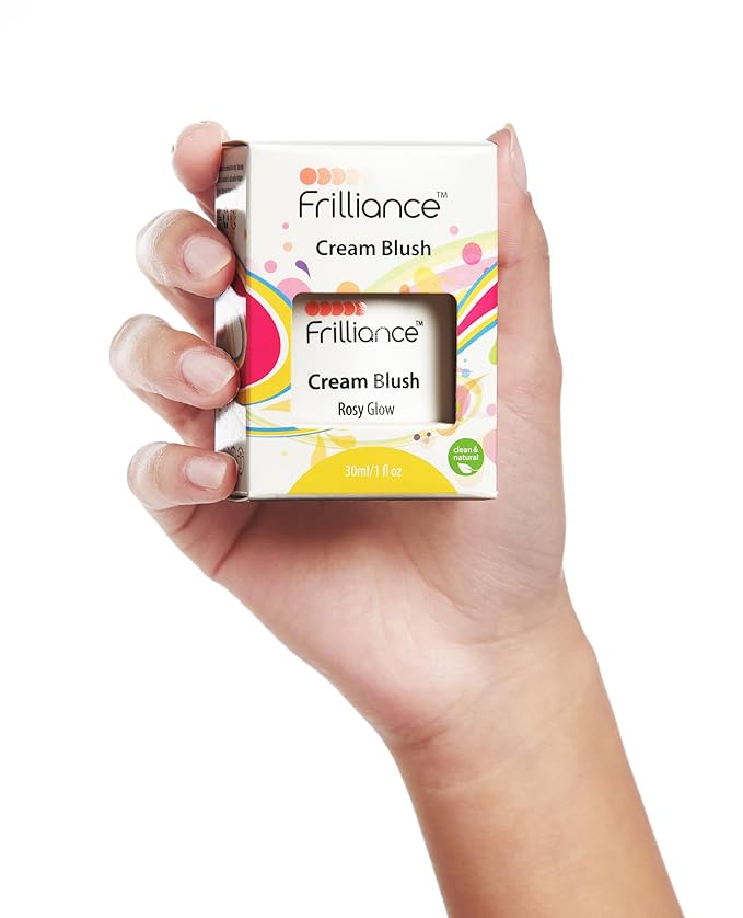 Frilliance Hydrating Cream Blush, Sheer Rosy Glow Tint, Cruelty Free Hypoallergenic for Teens of All Skin Types, 30 ml / 1 fl oz