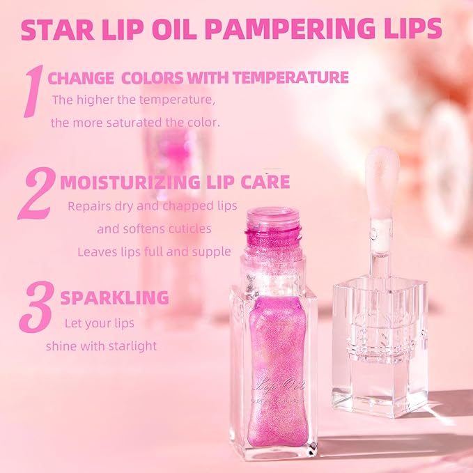 Petansy 3PCS Color Changing Lip Oil