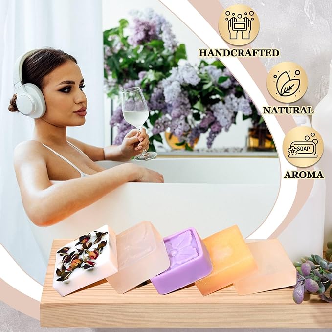 Jcoos Lip Gloss Making Kit, 73PCS DIY Lip Gloss Kit Fun and Soap Making Kit, Soap Making Kit for Adults and Kids, Soap Making Supplies