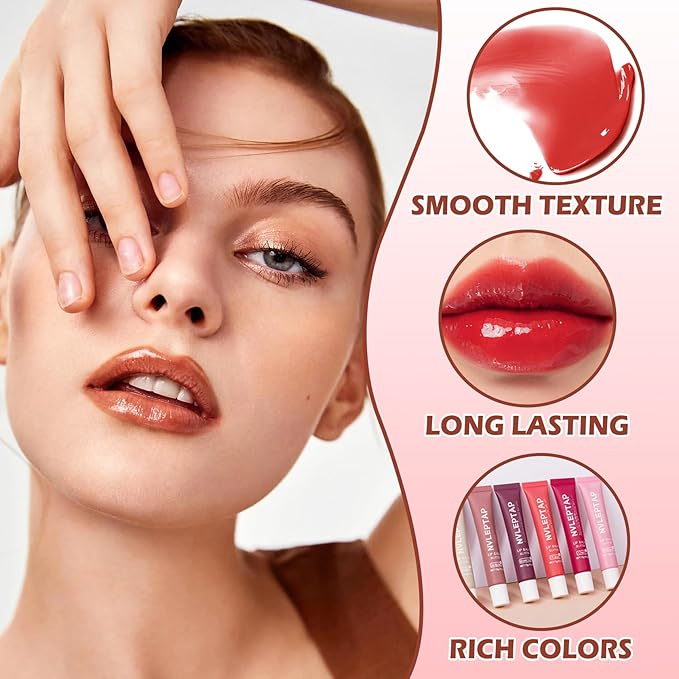 NVLEPTAP 3PCS Lip Glowy Balm Lip Sleeping