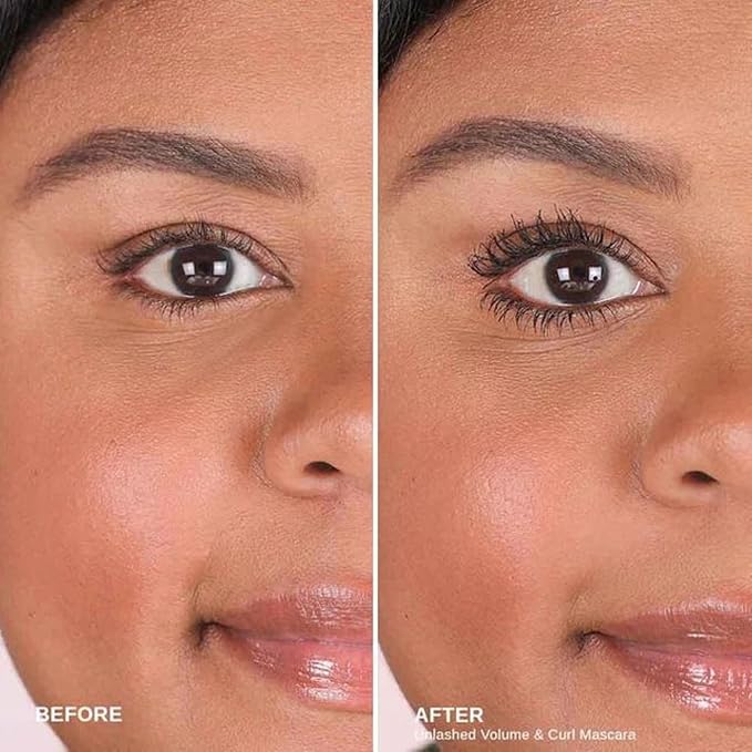 Wander Beauty Unlashed Volume & Curl Mascara - Volumizing, Lash Curling Mascara - 9 in 1 Multitasking Smudge-Proof Black Mascara - Nourish & Reduce Fallout With Peach Leaf, Vitamin E & B5 (2 Pack)