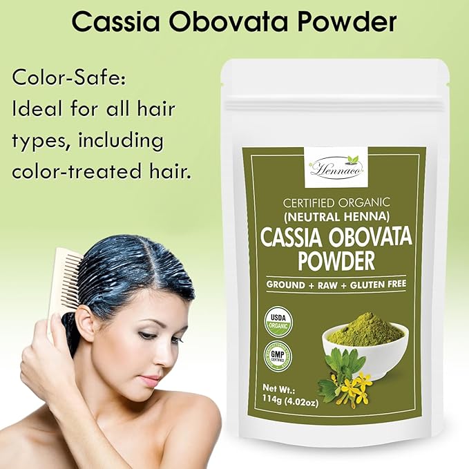 Organic Cassia Obovata Powder | Neutral Henna Powder (4 OZ) 114 G