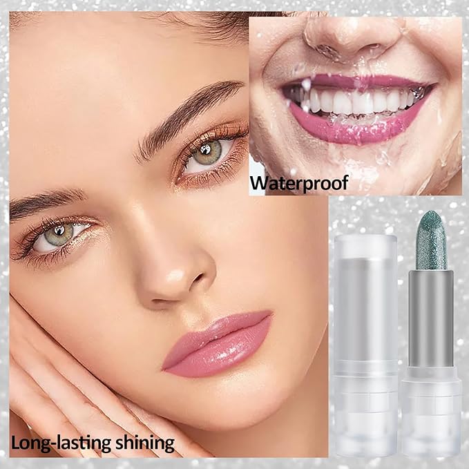 DAGEDA 3PCS Glitter Lipstick, Moisturizing Glossy