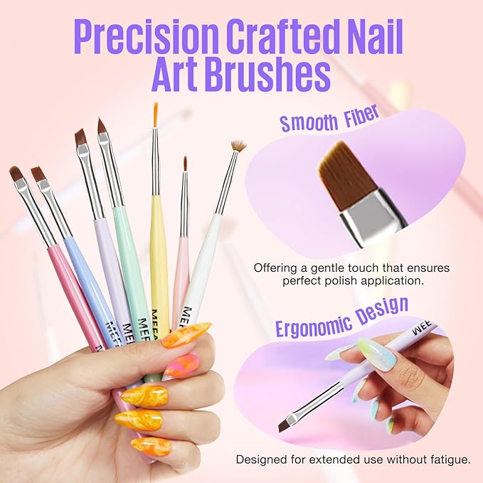 MEFA Nail Art Brushes Set,