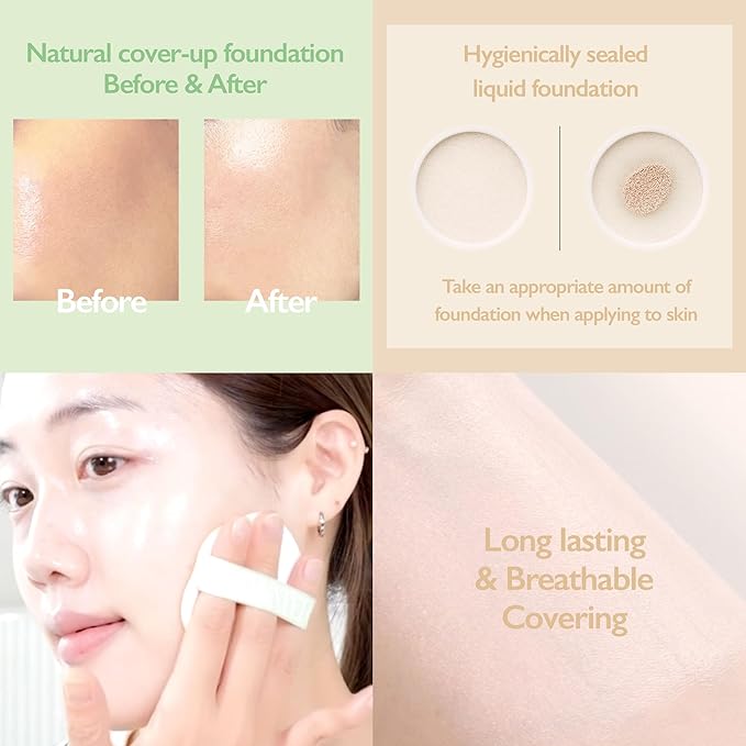 NOWATER Tea Tree Day-day Tone-up Sun Cushion (SPF50+, (0.88 fl.oz)