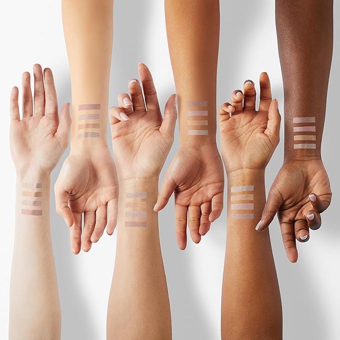 Palladio Eyeshadow Quads, Velvety Pigmented Blendable Matte, Metallic & Shimmer Finishes, Creamy Formula, Four Way Quad Eye Shadow Palette, Talc-Free (Gossip Girl)