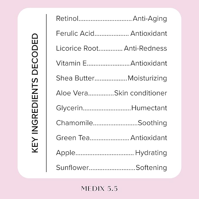 MEDIX Fragrance Free Retinol Body Lotion Crepey Skin Care Treatment | Firming Body & Face Moisturizer | Anti Aging Retinol Cream For Face Targets Look Of Crepe Skin & Wrinkles, 15 Fl Oz