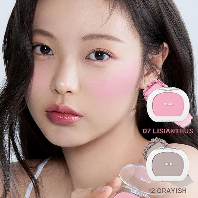 BBIA Last Blush NEW 15 Colors - Cheek Blush Shaping Shading Contour & Highlight Long-Lasting Matte Finish Natural Shades Buildable & Blendable Daily Korean Face Makeup (12 GRAYISH, Pack of 1)