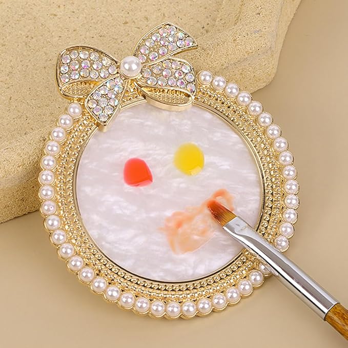 2 Pack Bow with Rhinestones Pearl Nail Art