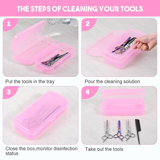 Nail tool sterilizer box pink,fully