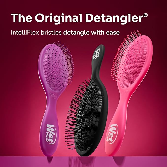 Wet Brush Original Detangler Hair Brush, Mickey & Minnie (Disney Love), Ultra-Soft IntelliFlex Bristles, Detangling Bristles Glide Through Tangles (Wet Dry & Damaged Hair), Women & Men