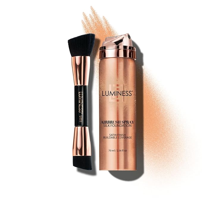 LUMINESS Silk Airbrush Spray Foundation & Buffing Brush - Medium)