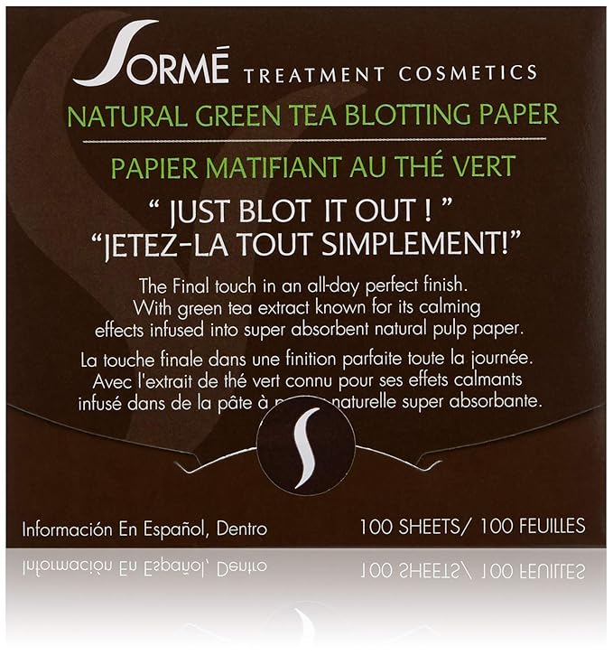 Sorme' Treatment Cosmetics Blotting Paper, Green Tea, 0.. 5 oz