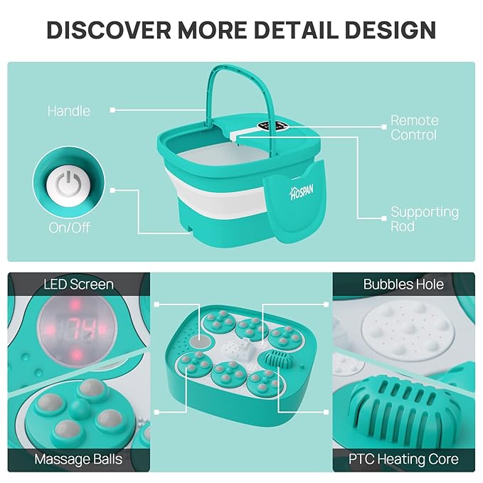 Hospan collapsible foot spa electric