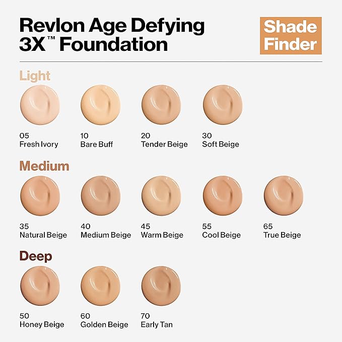 Revlon Age Defying 3X Makeup Foundation, Firming, Lifting fl oz