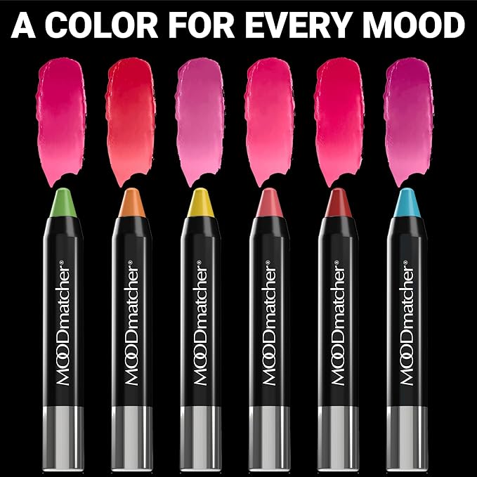 MOODmatcher original Color Changing Lipstick – 12 Hours Long-Lasting, Moisturizing, Smudge-Proof, Easy to Apply Creamy Lipstick, Glamorous Personalized Color, Premium Quality – Made in USA