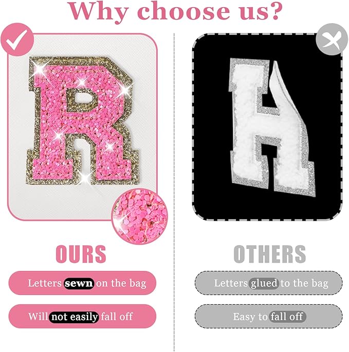 Personalized initial letter makeup bag,