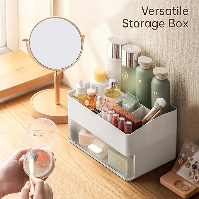 Makeup organizer for vanity, cosmetic