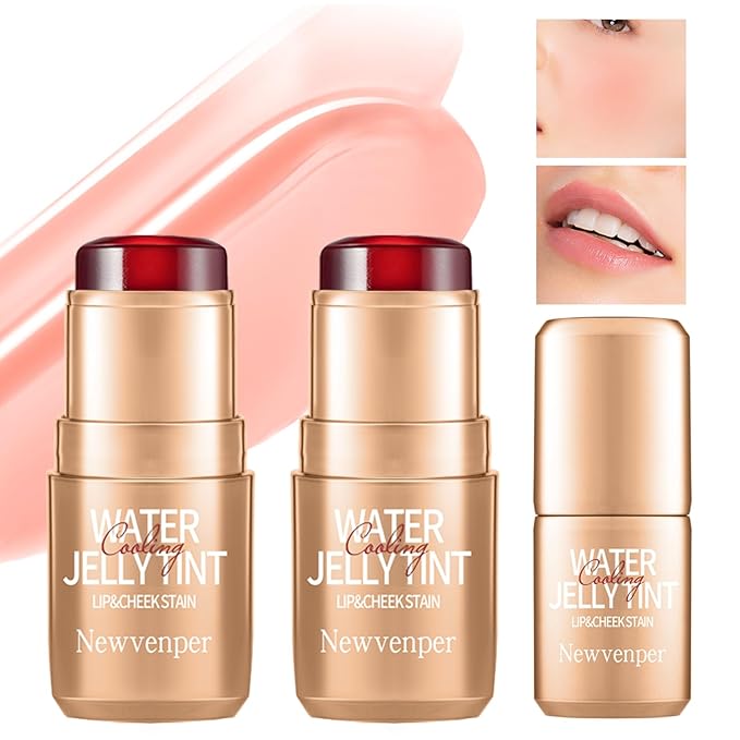 2PCS Jelly Blush Stick, Multi-Purpose Lip & Cheek