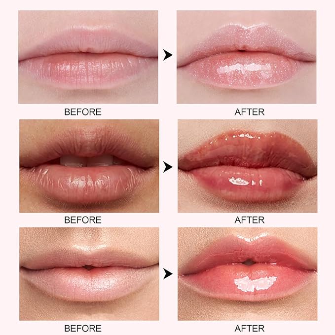 6 Colors Lip Plumper, Hydrating & Smooth Lip Wrinkles, Enhancing Plump Effect for Fuller Lips High Shine Lip Glaze Long Lasting Nourishing Lip Plumper for Women Girls (# 05)