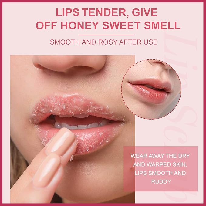 Lip Scrub, Lip Scrubs Exfoliator, Sugar