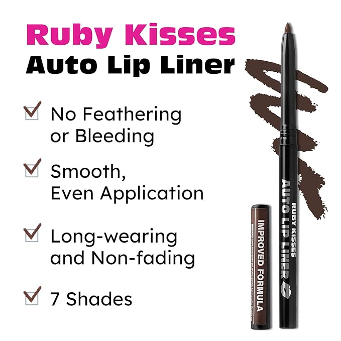 Ruby Kisses Auto Lip Liner (Dark Brown)