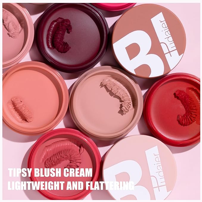 Matte Cream Blush, 9 Colors Lightweight, Long Lasting, Cheeks (09)