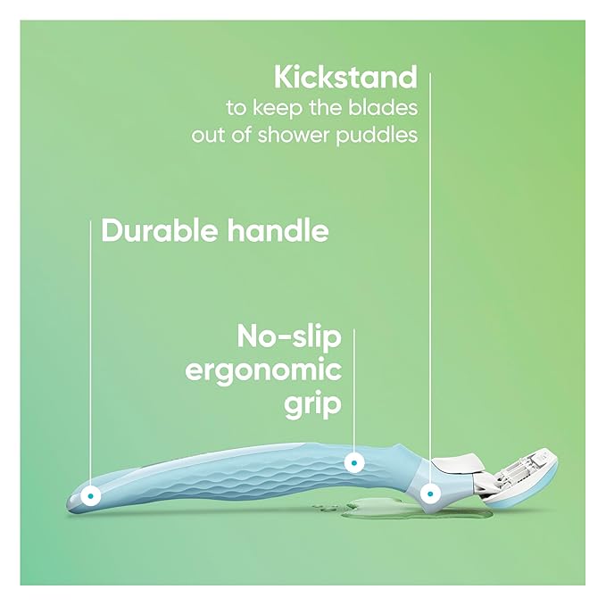 Gillette Venus Extra Smooth Razor for Women, Includes 1 Reusable Razor Handle + 4 Refills, 5-Bladed, Ergonomic No-Slip Gel Handle and Shower Holder