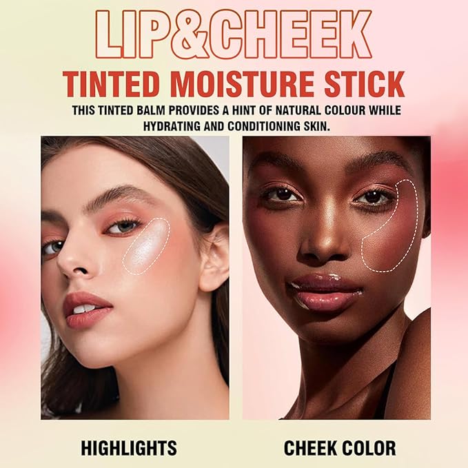 Multi-Use Makeup Blush Stick, Beauty Tinted Solid Blush