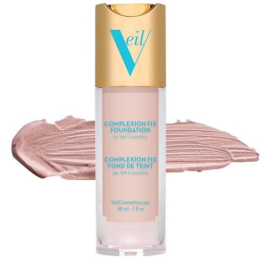 Veil Cosmetics Complexion Fix Liquid Foundation – Buildable Porcelain Pink)