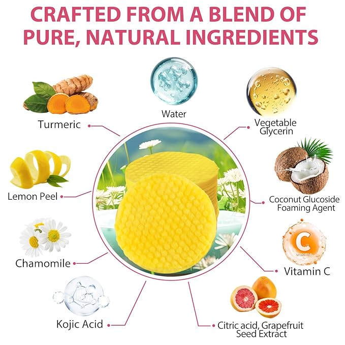 Turmeric face scrub pads, 120pcs