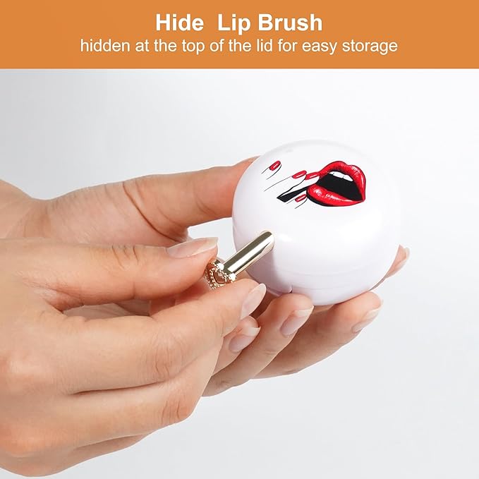 2 Pack Lip Balm Containers,Plastic Portable