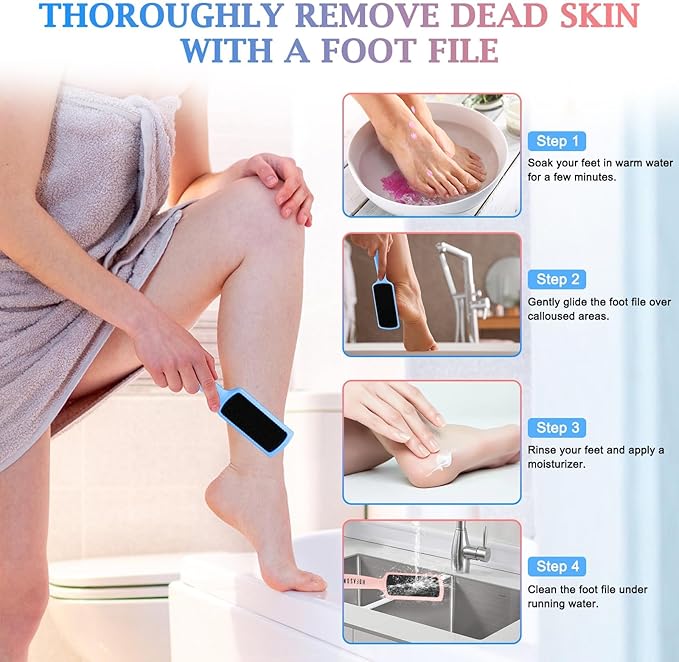 Hofason 4pcs pedicure foot files