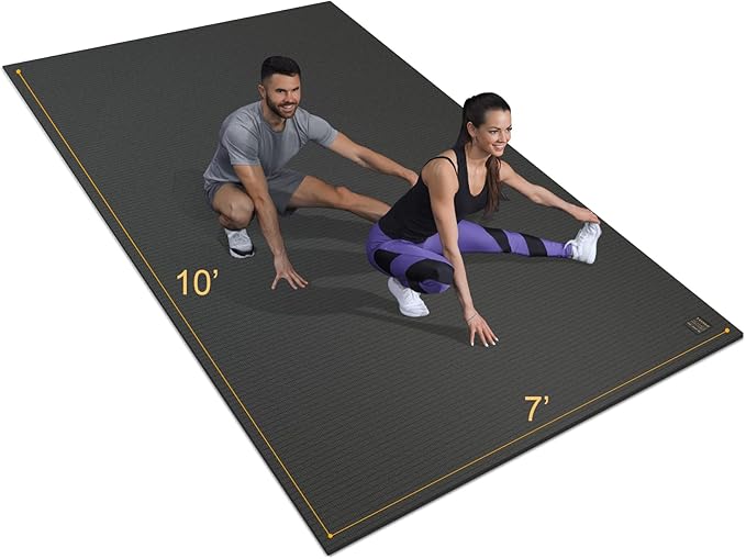 Gxmmat Extra Wide Large Exercise Mat 12'x7'/10'x7/8'x7(7mm)