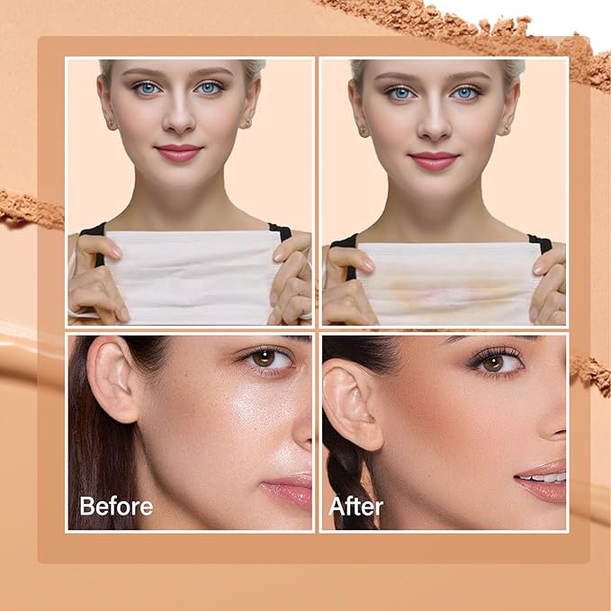 Oil Control Face Powder, Matte Smooth Setting Powder, (Nature BEIGE)