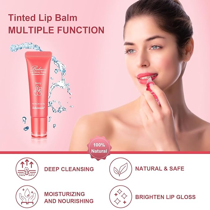 Lip Glowy Balm, Tinted Lip Balm Moisturizing