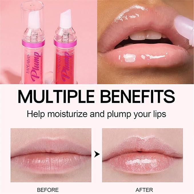 Lip Plumping Booster, Spicy Lip Lipstick, Lifter Gloss, Hydrating, Volumizes High-Shine Lip Plumping Lip Glass Mirror Lip Makeup Lip Glaze Plump & Pout Lip Plumper for Women Girls (03)
