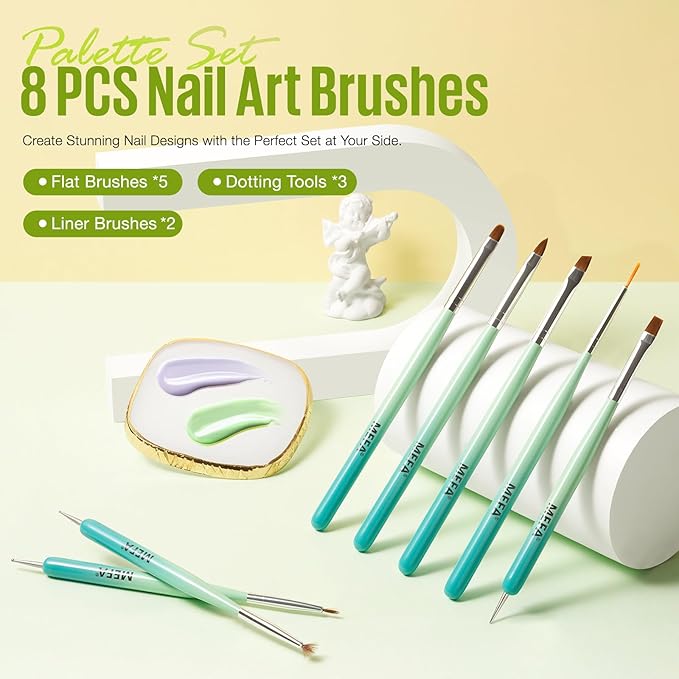 Mefa nail art brushes set,