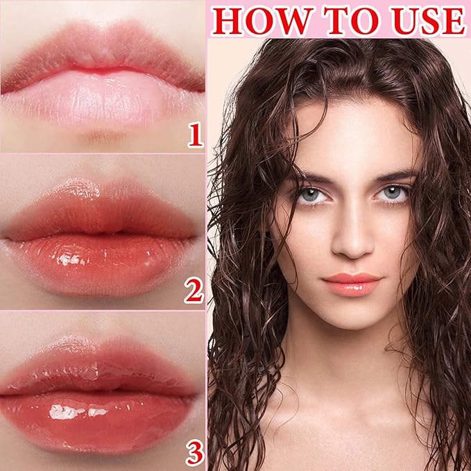 Lip Glow Oil,Hydrating Plumping Lip Tint