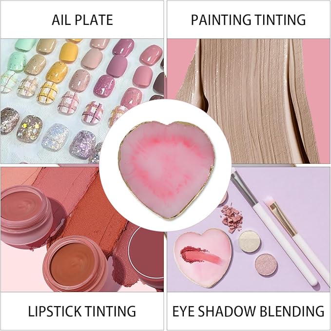 Nail Polish Palette, 2Pcs Resin Nail Art Palette,