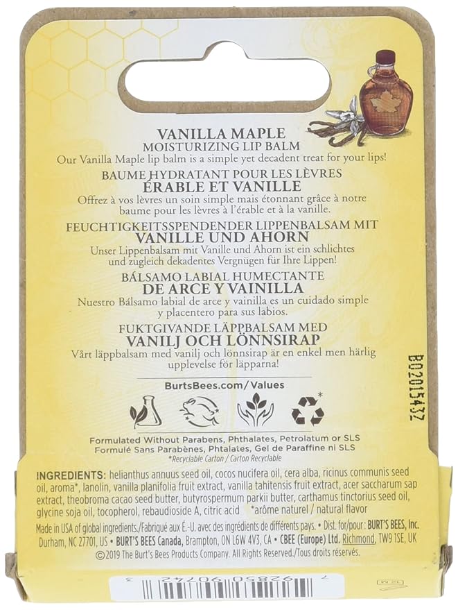 Burts Bees Vanilla Maple Lip Balm,